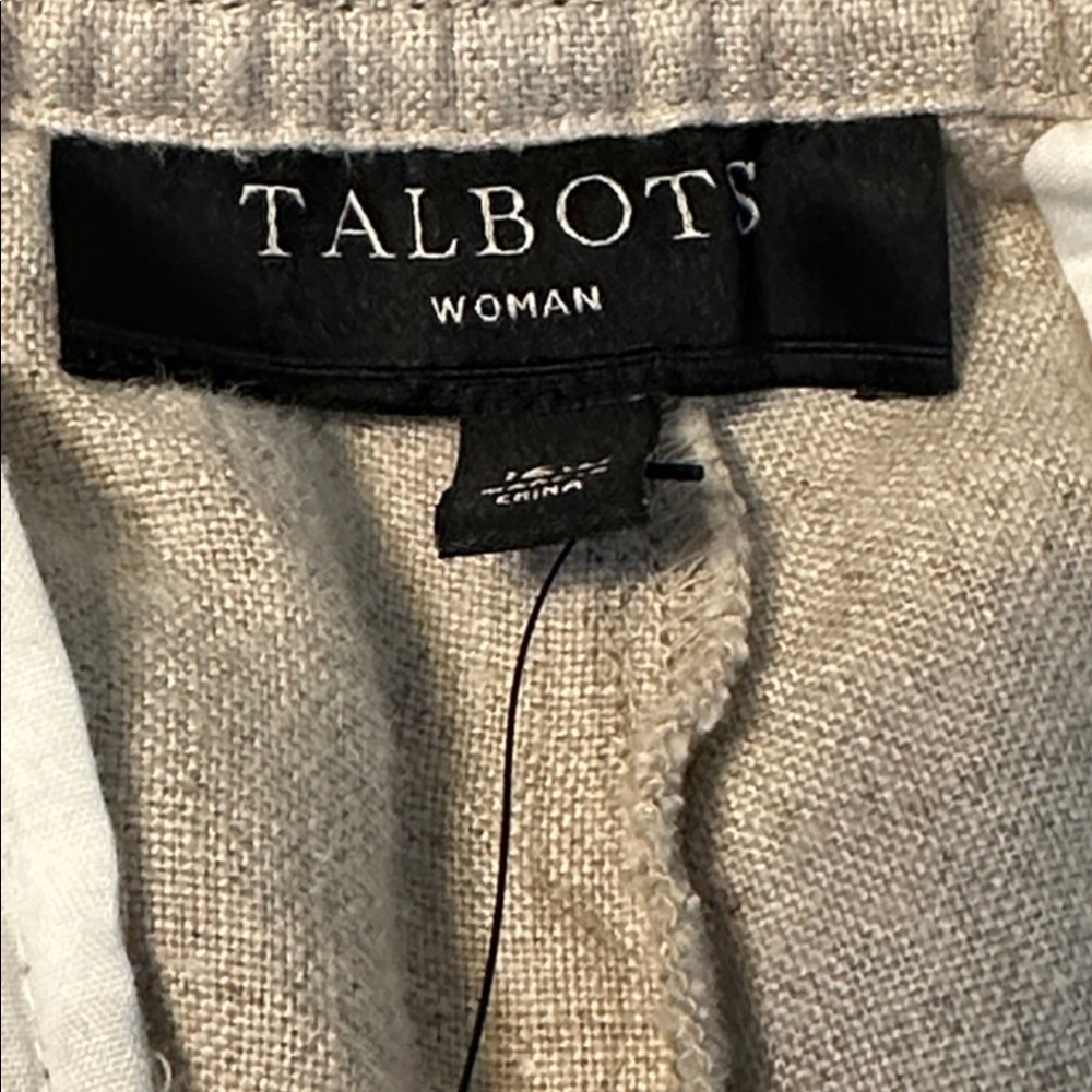 NWT Talbots Womens Natural Linen Draw String Capri Pants Size 16W - Picture 11 of 13